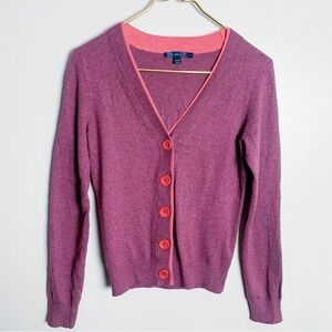 Boden women’s cashmere angora blend buttoned cardigan purple pink size US 4